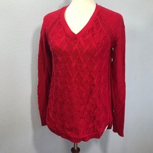 Sonoma Cable Knit Sweater {holiday red}